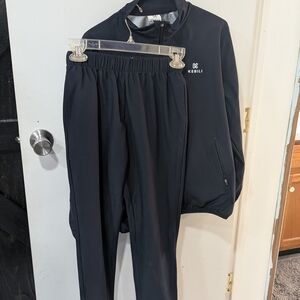 Women's Navy Track Pants & Jacket Set